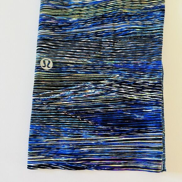 LULULEMON ATHLETICA Interconnect Blue Multi F & F HR Crop 19" Leggings - US 8 - Picture 5 of 8